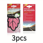 Natural Scented Tea Paper Car Air Freshener | Leaf Shape Hanging Vanilla Perfume detail view