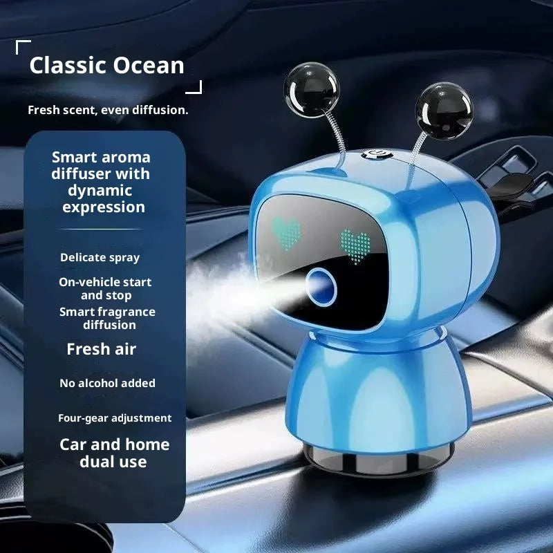 Creative Car Smart Aromatherapy Diffuser | Robot-shaped Air Freshener with Long-lasti lifestyle view
