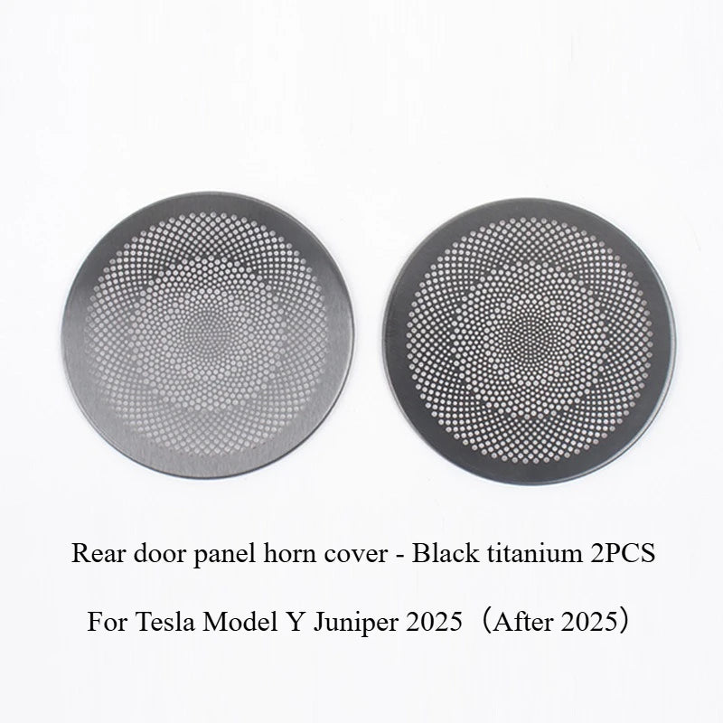For Tesla Model Y Juniper 2025 Car Audio Speaker Cover Trim | Stainless Steel Sound Fram detail view