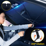 Car Windshield Sunshade Umbrella with 360° Rotation Handle