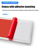 Car Sun Visor Makeup Mirror Stainless Steel Auto Rearview Mirror Self-adhesive Vanity Mirror Car Interior Cosmetic Mirror