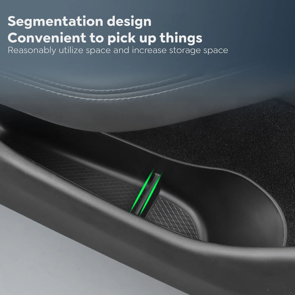 For Tesla Model 3 Highland 2024 Door Storage Box | TPE Car Organizer Tray close-up view