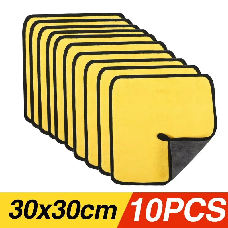 Heavy Duty Microfiber Car Wash Towels | Absorbent Lint Free Cleaning Cloths close-up view