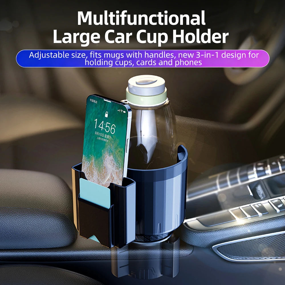 Car Cup Holder Expander Adjustable Phone Holder Organizer