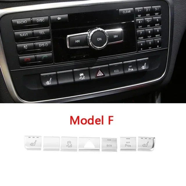 Car Console Air Conditioner Buttons Decals Trim For Mercedes Benz GLA X156 CLA C117 A B Class W176 W246 Auto Interior Stickers
