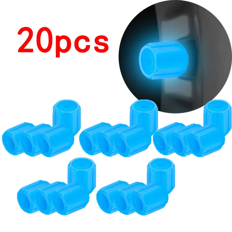 Luminous Tire Valve Caps 6 Colors Car Motorcycle Glowing Valve Cover Car Tire Wheel H alternate view