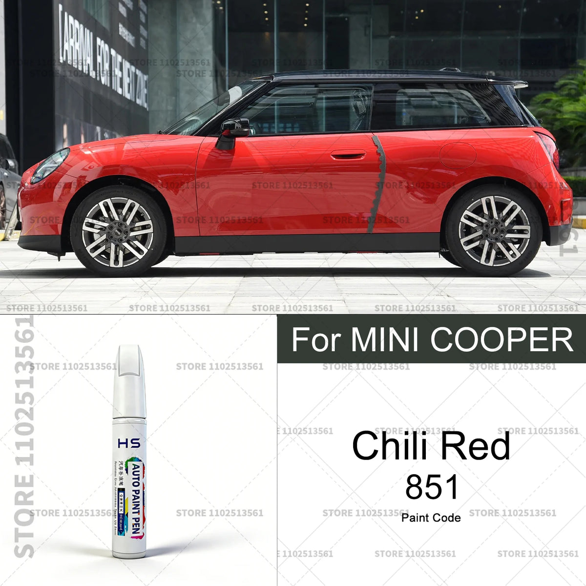 For MINI COOPER Car Paint Repair Pen Touch Up Scratch Remover DIY Auto Accessories Mag close-up view