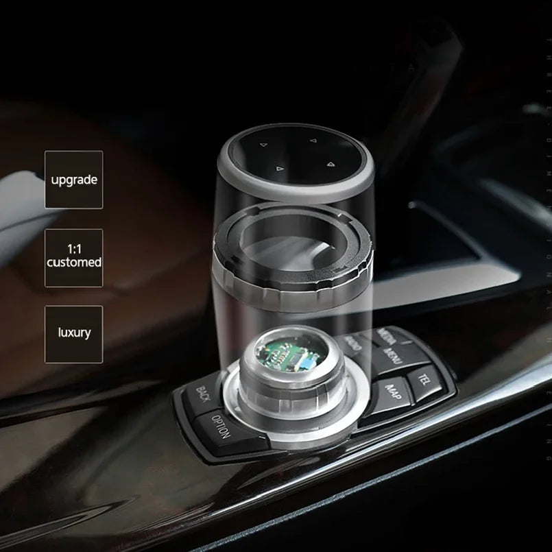 Car Multimedia Buttons Cover Stickers Knob Cover For BMW 1 3 5 Series X3 X5 X6 F30 F10 close-up view