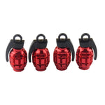 4pcs Aluminum Grenade Tire Valve Stem Caps | Dust Proof Car Truck Bike Valve Covers alternate view