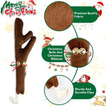 Christmas Car Decoration Deer Horn Antlers Car Kit with Red Nose and Tail for Holiday Gift Set Car Accessories Pendant