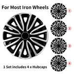 14 15 16 17inch Hub Cover for Iron Rim Wheel Cover Set of 4 Steel Sports Caps Rim 14 Plastic Hubcap for R15 Tire Car Accessories