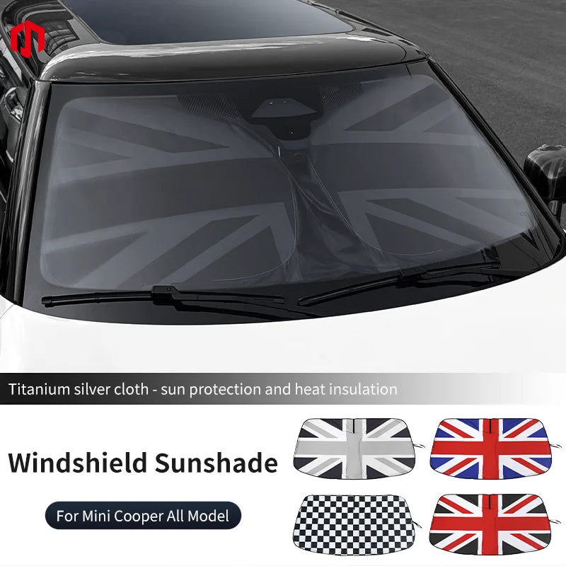 Car Front Windshield Sunshade UV Blocking Cover | For Mini Cooper F56 F60 R56 R60 J01 J05