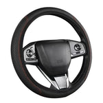 Leather Steering Wheel Cover for 14.5-15 Inch Wheels lifestyle view