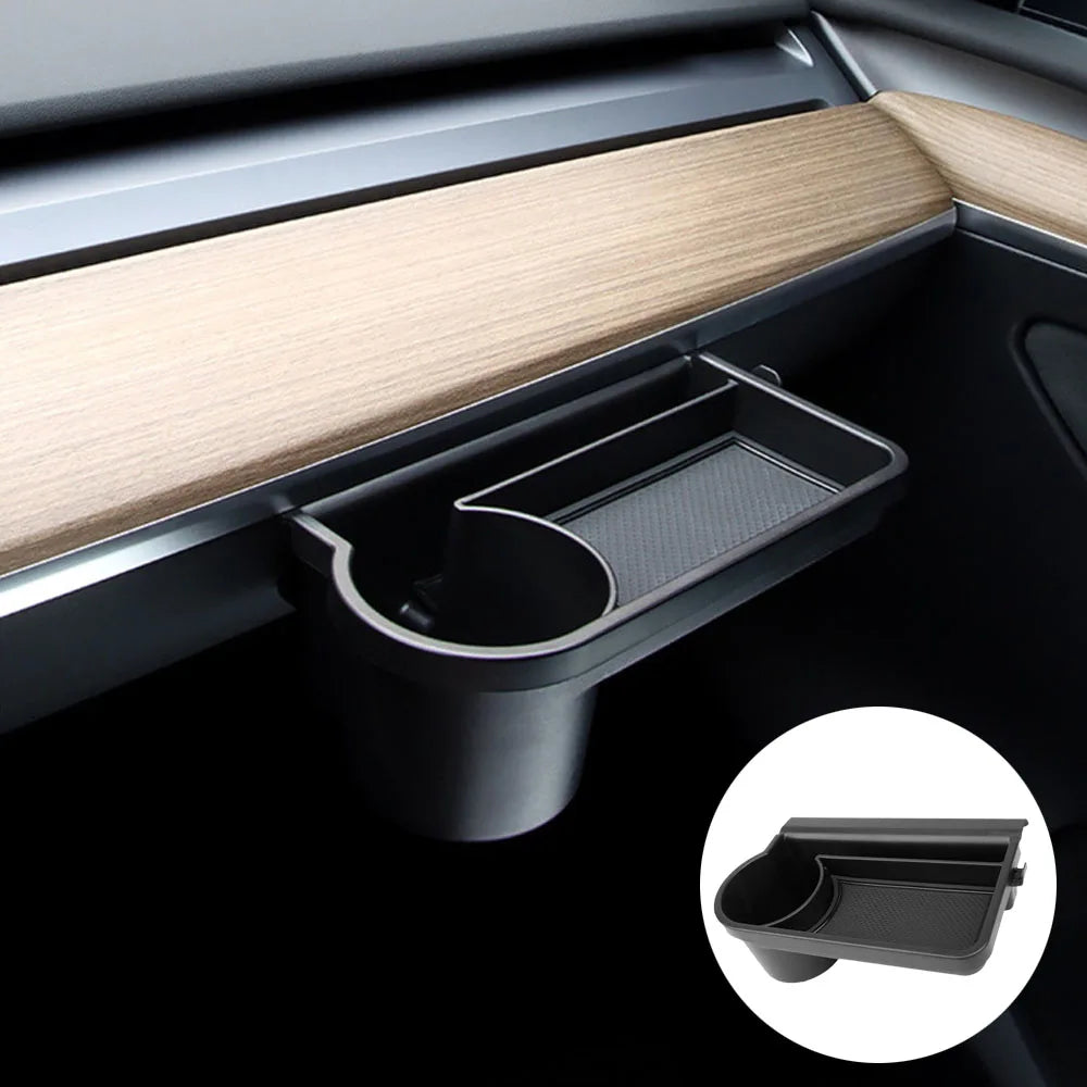 For Tesla Model 3/Y Storage Box Automobile Glove Box Rack Storage Box Shelf Mobile Phone Water Cup Holder Hook ABS Material