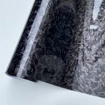 Forged Carbon Fiber Vinyl Wrap Black Cosmic Hex Glossy Ghost Car Vinyl Film For Auto M close-up view