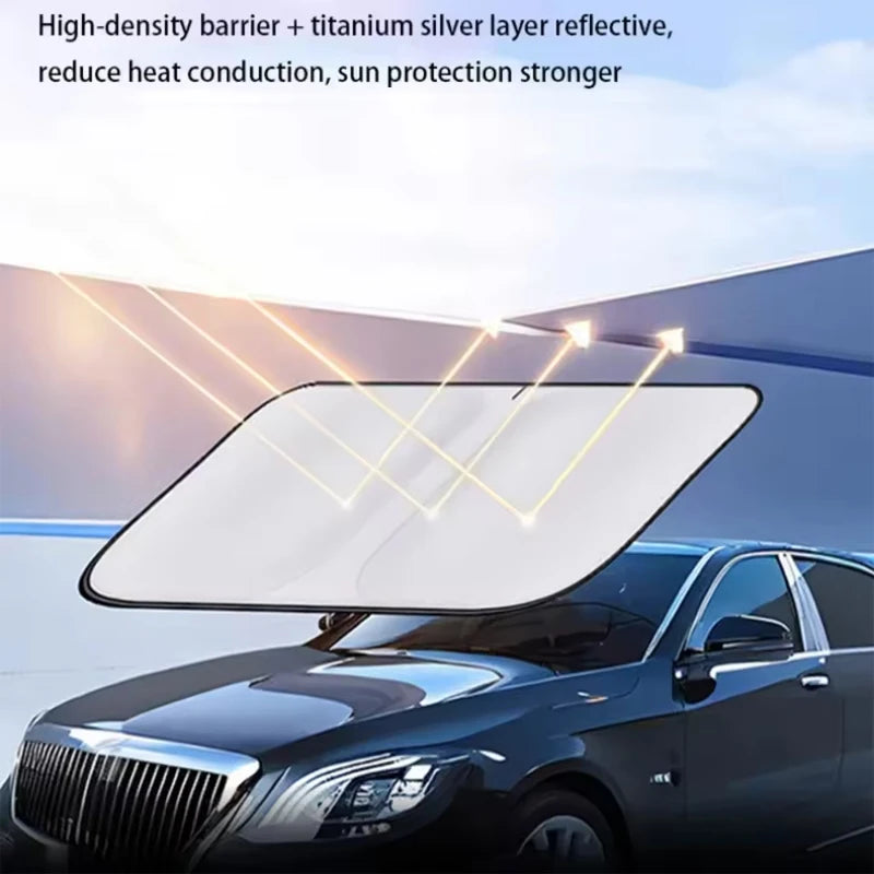 Front Windshield Sunshade Cover For Audi A5 2007-2026, UV Block, Heat Insulation, Interi detail view