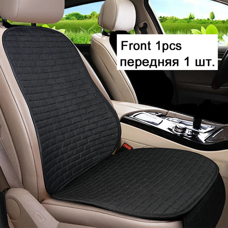 Flax Car Seat Cushion Pad Thick Fiber Filled Seat Cover detail view