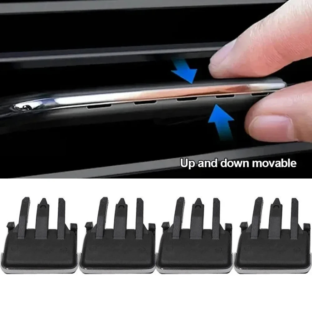2/4Pcs Car Dashboard Air Conditioner Outlet Pick AC Vent Grille Tab Clip Replacement Accessories Kit For Toyota Corolla 07-13