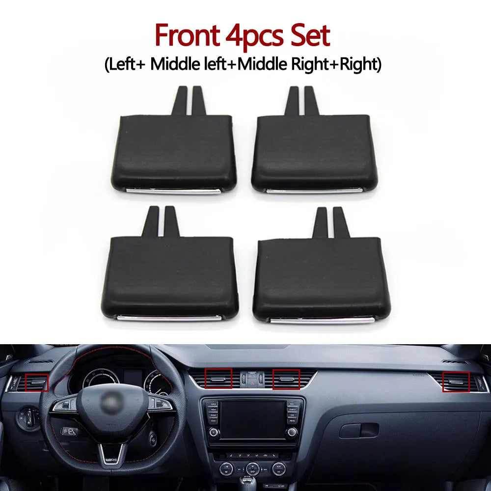 Car Front Dashboard Air Conditioning Outlet AC Vent Grille Slide Tab Clip For Skoda Octavia 2015-2021 5E0819701 5E0819702