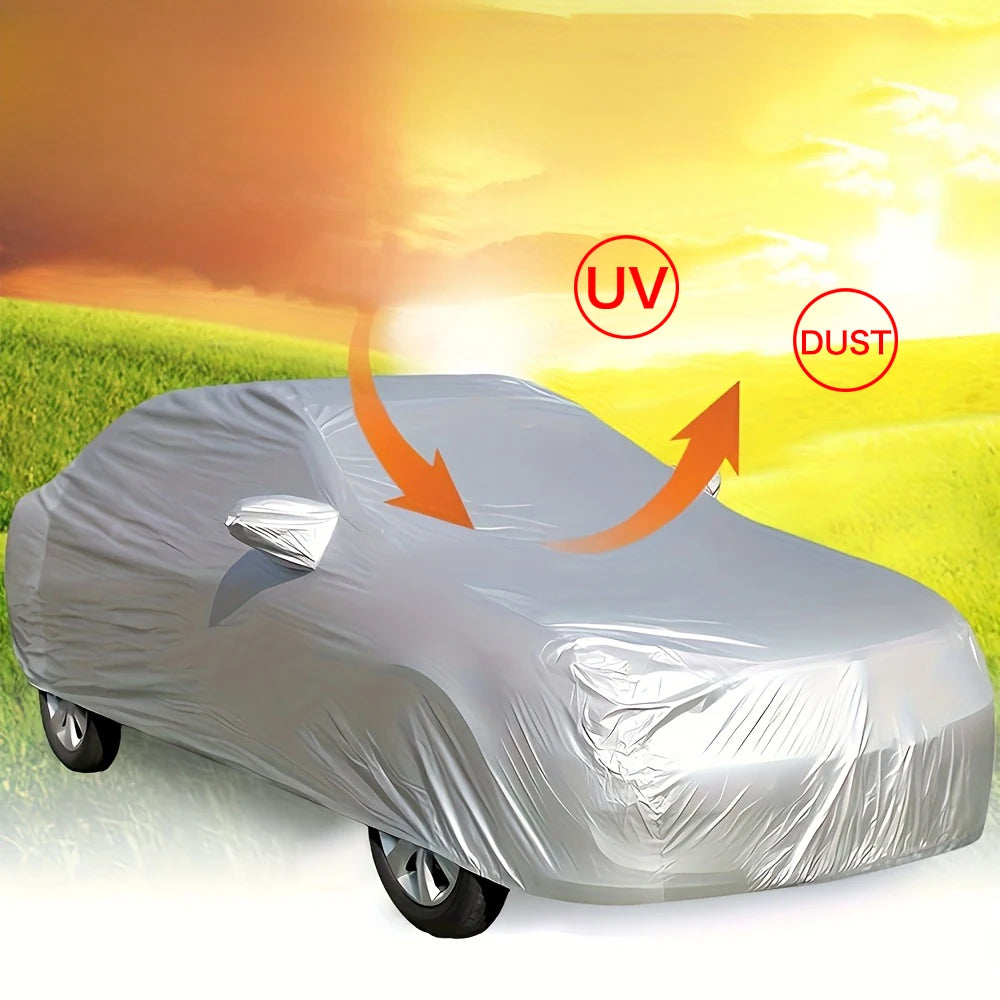 All-Weather Car Cover for Outdoor Protection | Anti-UV Snow Sun Waterproof Dustproof for SUV Sedan