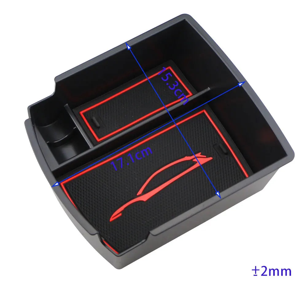 Car Center Console Armrest Storage Box Tray for Hyundai Kona 2017 2018 2019 2020 2021 2022 2023 Container Organizer Accessories