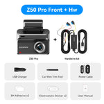 DDPAI 4K Dash Cam Z50 Pro 5GHz Wi-Fi GPS ADAS Night Vision 4G Connectivity Car DVR 24H Parking Support Front and Rear Cam