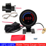 52mm Water Temperature Gauge with Sensor | Digital LCD Water Temp Meter for 12V 24V Cars detail view