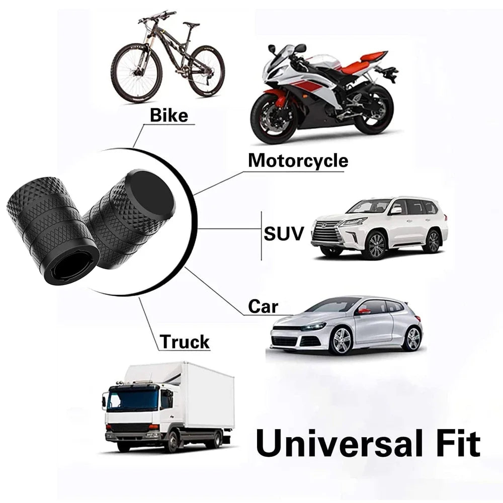 Aluminum Tire Valve Caps 4/8/12 Pack | Corrosion Resistant Universal Stem Covers fo additional angle