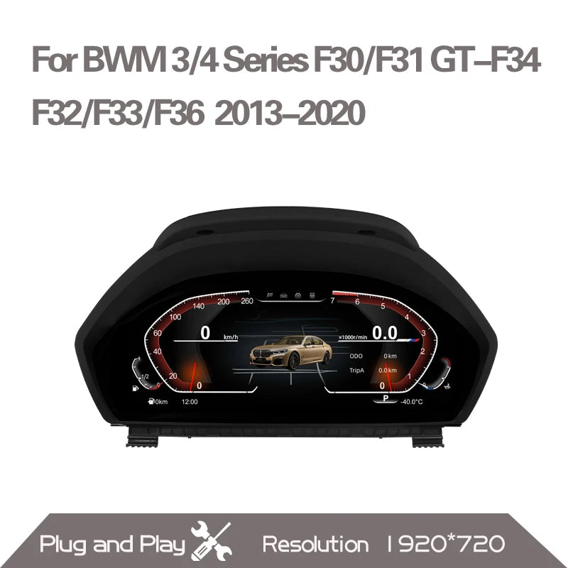 12.3-inch Digital Dashboard for BMW F30 F31 F34 F32 F33 F36 2013-2020 | LCD Instrumen alternate view