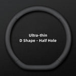 Ultra-Thin Faux Leather Steering Wheel Cover 37-38cm additional angle