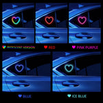 1pc Solar Powered Car Neon Light Striped Heart Lamp Led Ambient Light Wireless Suct additional angle