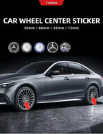 4PCS 56/60/65/75mm Car Wheel Center Hub Cap Emblem Sticker For Mercedes Benz W204 W205 close-up view