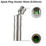 Spark Plug Socket Wrench Adapter 14mm 16mm Install Replace Repair Kit Swivel Torque Ma close-up view