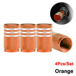 DSYCAR 4Pcs Silver Aluminum Knurling Tire Valve Stem Caps | US Schrader Compatible additional angle