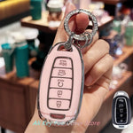 Key Fob Cover Keychain Lanyard for Hyundai Elantra GT Sport Santa Fe Palisade Kona Key close-up view