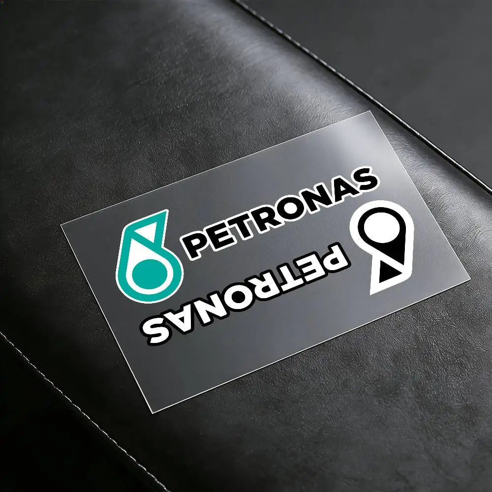 PETRONAS Moto Vinyl Sticker Waterproof Decal for Car Body Bumper Windows Motorcycle La close-up view