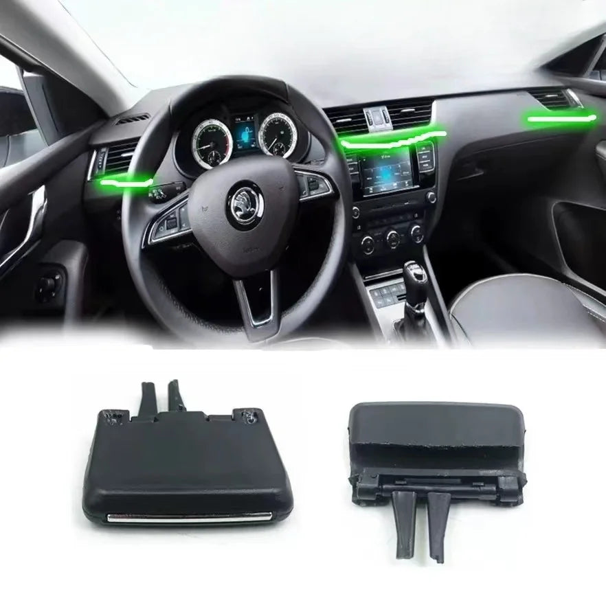 X1/X2/X4 Adjustment Knob Dash Air Vent Grill A/C Trim Slide Tab Clip For Skoda Octavia 3 RS MK3 A7 2015 2016 2017 2018 2019 2020