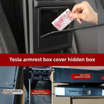 For Tesla Model 3 2017 2018 2019 2020 2021 2022 2023 Car Center Console Tidying Tray Armrest Case Hidden Storage Box Accessories
