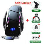 Magnetic Car Wireless Charger | Infrared Induction Phone Mount for Fast Charging alternate view