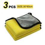 Car Wash Microfiber Towel 30x30/60CM Car Cleaning Drying Cloth Hemming Car Care Cloth alternate view