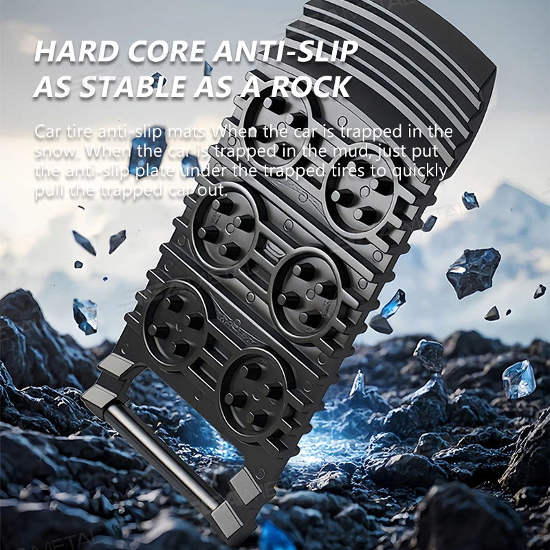 Car Anti Skid Board Tire Emergency Road Trouble Clearer Recovery Tracks Traction Mat Board Snow Chain Shovel Ramps Pads