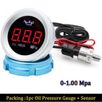 52mm Car Gauge Set | Water Temperature Oil Level Voltmeter Fuel Pressure Meter additional angle