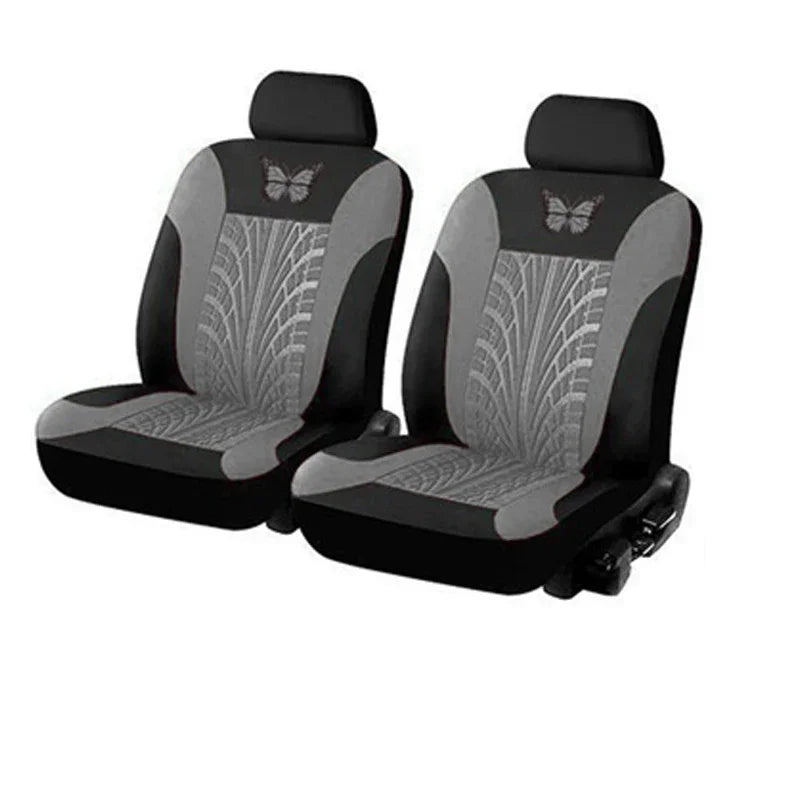 Car Seat Cover Full Set Universal Polyester Butterfly Pattern Embroidery additional angle