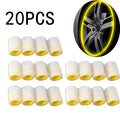 Fluorescent Yellow Glowing Tire Valve Caps | Night Safety Car Accessories alternate view