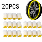 Fluorescent Yellow Glowing Tire Valve Caps | Night Safety Car Accessories alternate view