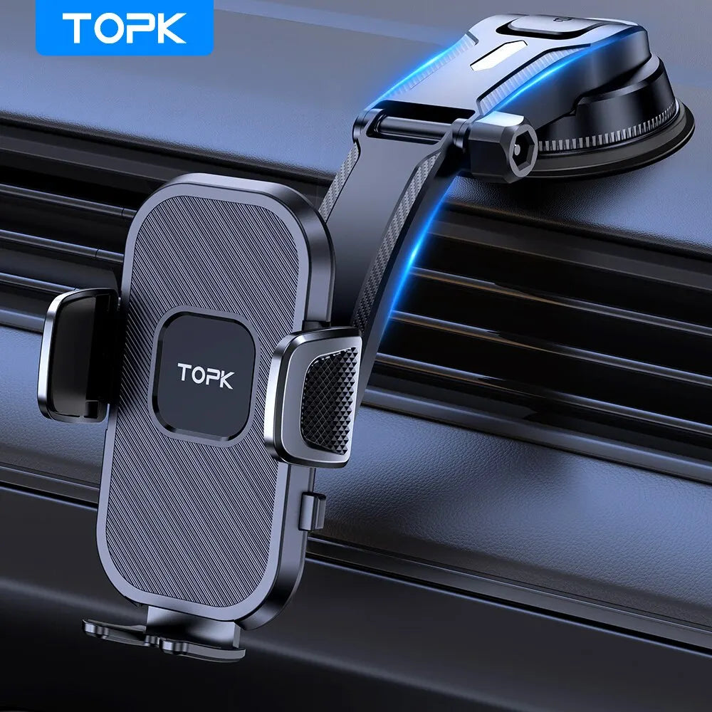TOPK Car Phone Holder Gravity Stand for iPhone Xiaomi Samsung Car Mobile Support for lifestyle view