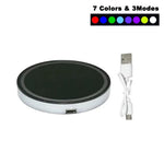 Car Cup Holder Coaster USB Rechargeable LED Atmosphere Light