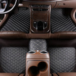 Car Floor Mats 5Pcs Universal Quality PU Leather Waterproof Auto Foot Pad Protector A alternate view