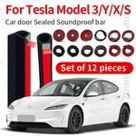 Double Layer Car Door Seal Strip | Soundproof Dustproof Sealing Protector for Tesla Model S 3 X Y