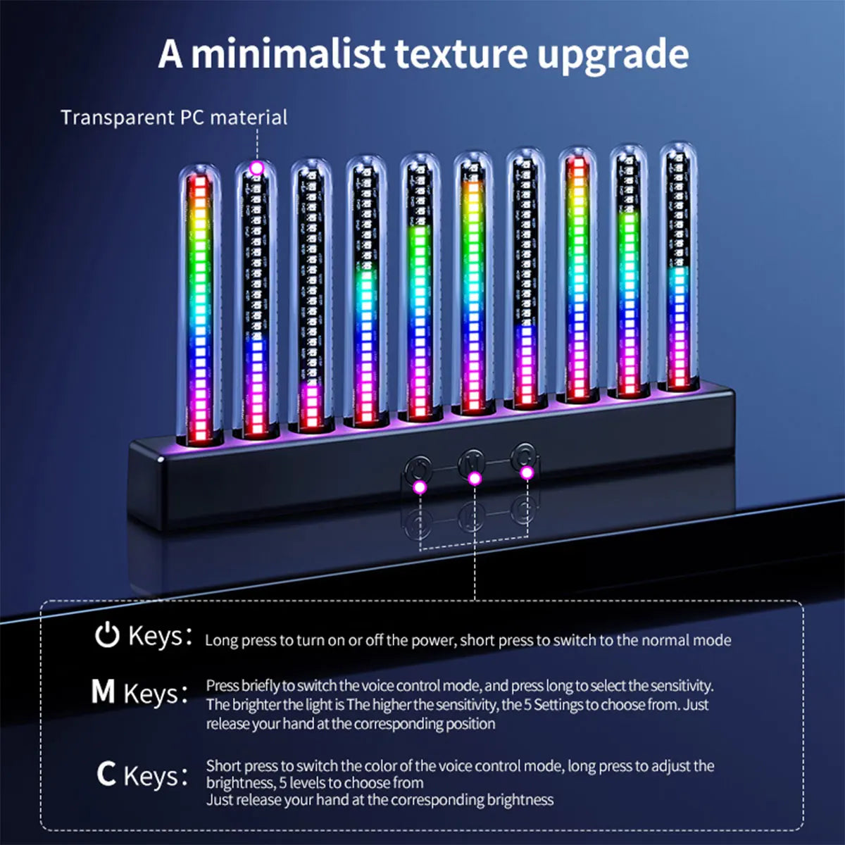 Car RGB Sound Control Pickup Light | Dynamic Gradient Atmosphere Lamp for Air Vent or lifestyle view